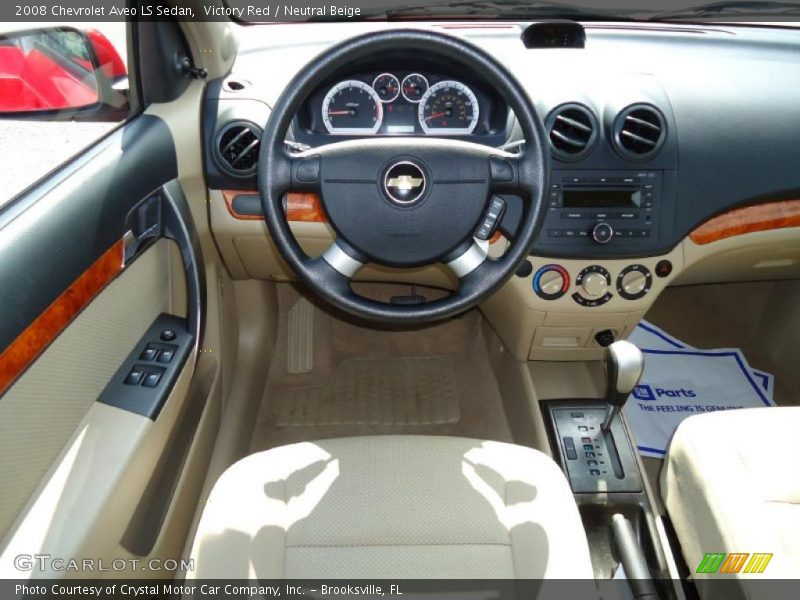 Victory Red / Neutral Beige 2008 Chevrolet Aveo LS Sedan