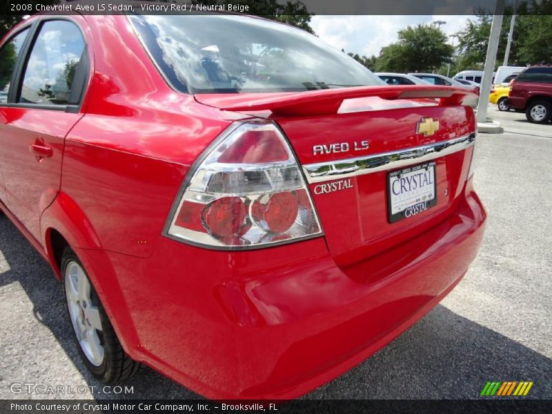 Victory Red / Neutral Beige 2008 Chevrolet Aveo LS Sedan