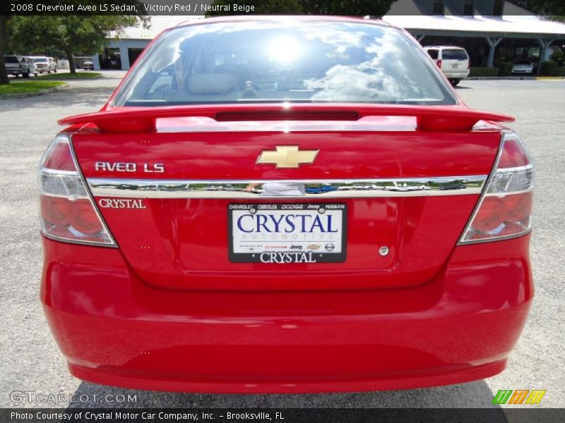Victory Red / Neutral Beige 2008 Chevrolet Aveo LS Sedan