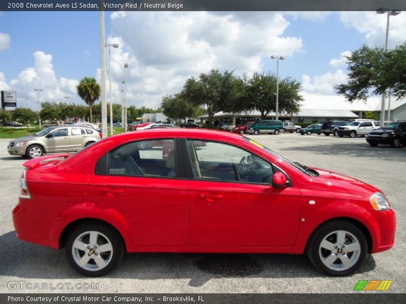 Victory Red / Neutral Beige 2008 Chevrolet Aveo LS Sedan