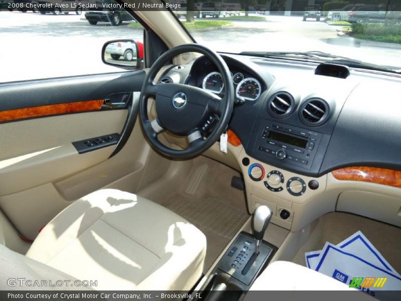Victory Red / Neutral Beige 2008 Chevrolet Aveo LS Sedan