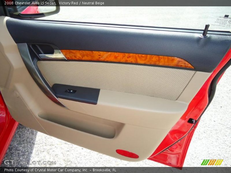 Victory Red / Neutral Beige 2008 Chevrolet Aveo LS Sedan