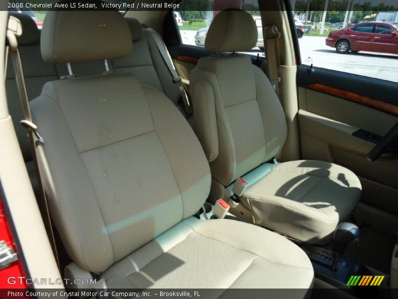 Victory Red / Neutral Beige 2008 Chevrolet Aveo LS Sedan