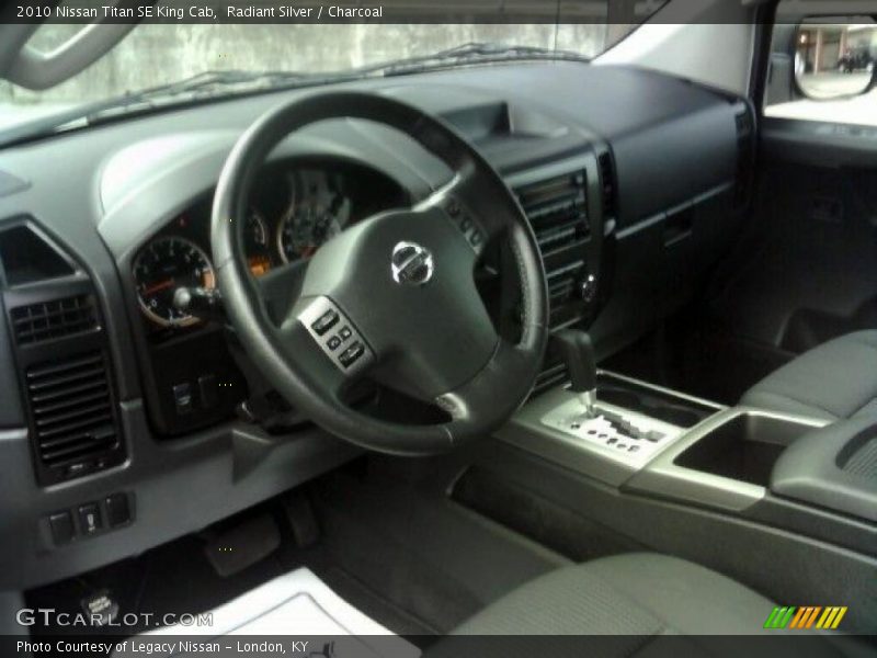 Radiant Silver / Charcoal 2010 Nissan Titan SE King Cab