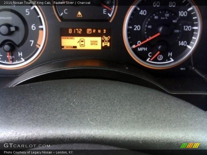 Radiant Silver / Charcoal 2010 Nissan Titan SE King Cab