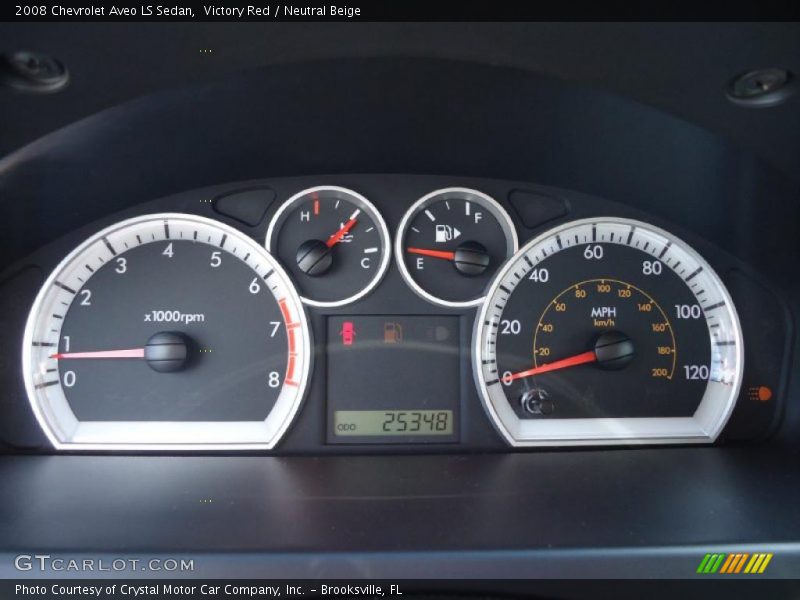 Victory Red / Neutral Beige 2008 Chevrolet Aveo LS Sedan