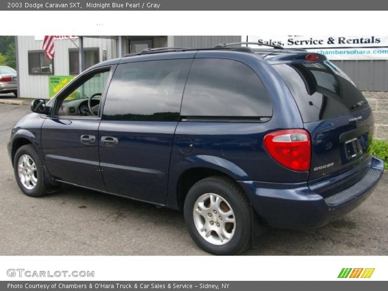 Midnight Blue Pearl / Gray 2003 Dodge Caravan SXT