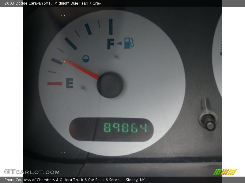 Midnight Blue Pearl / Gray 2003 Dodge Caravan SXT