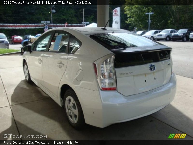 Blizzard White Pearl / Dark Gray 2010 Toyota Prius Hybrid III