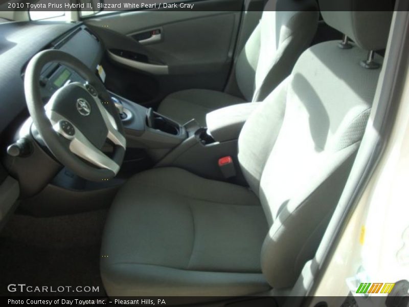 Blizzard White Pearl / Dark Gray 2010 Toyota Prius Hybrid III