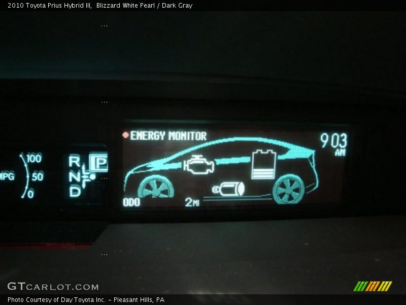 Blizzard White Pearl / Dark Gray 2010 Toyota Prius Hybrid III