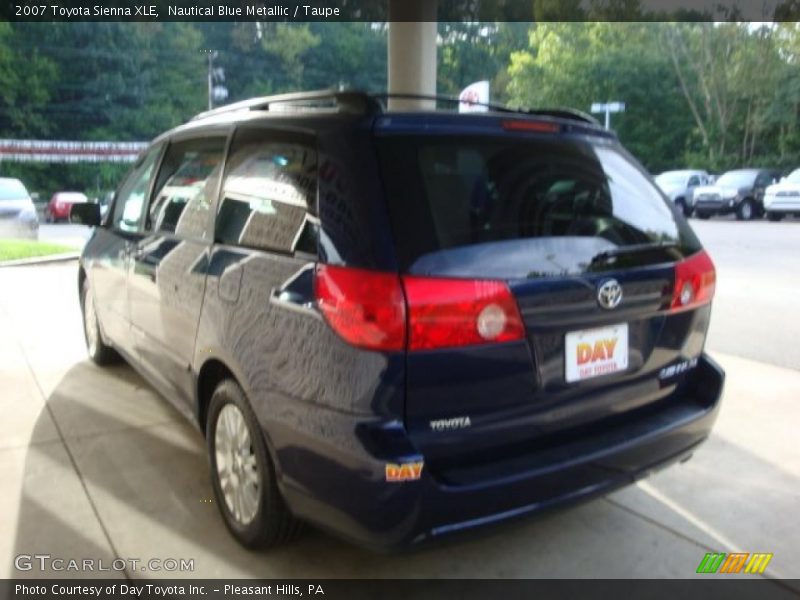 Nautical Blue Metallic / Taupe 2007 Toyota Sienna XLE