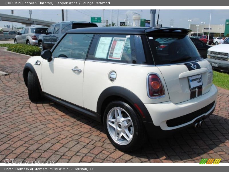 Pepper White / Lounge Redwood 2007 Mini Cooper S Hardtop