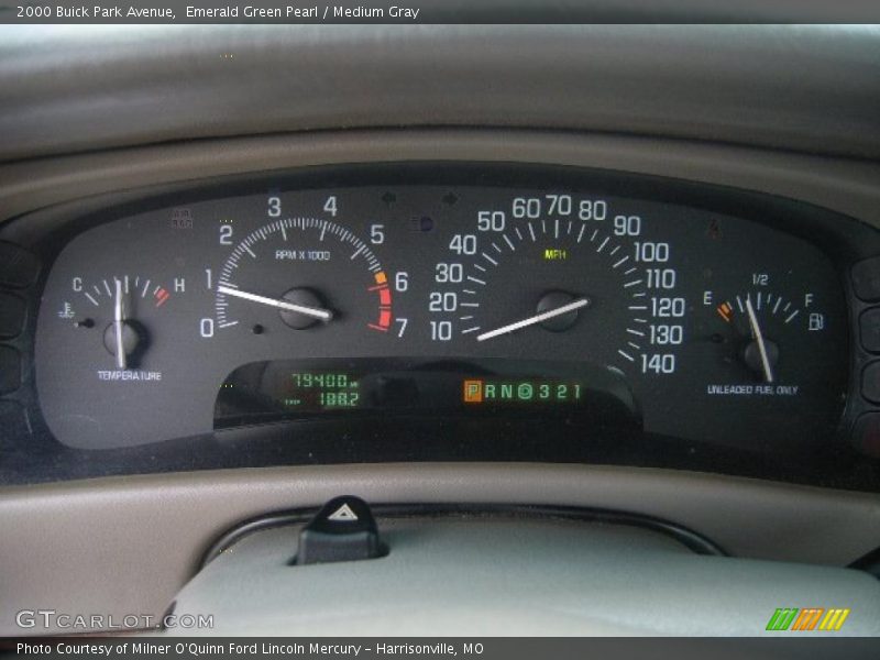 Emerald Green Pearl / Medium Gray 2000 Buick Park Avenue