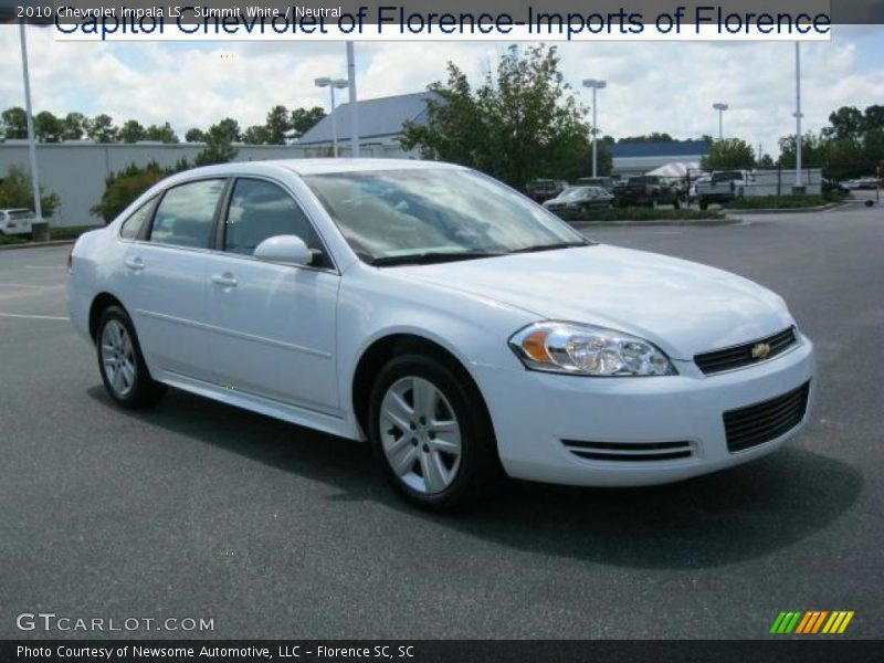 Summit White / Neutral 2010 Chevrolet Impala LS