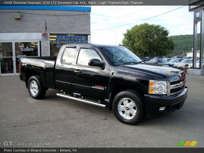 Black / Light Titanium/Dark Titanium 2008 Chevrolet Silverado 1500 LTZ Extended Cab 4x4