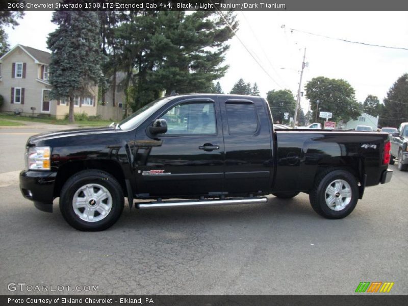 Black / Light Titanium/Dark Titanium 2008 Chevrolet Silverado 1500 LTZ Extended Cab 4x4