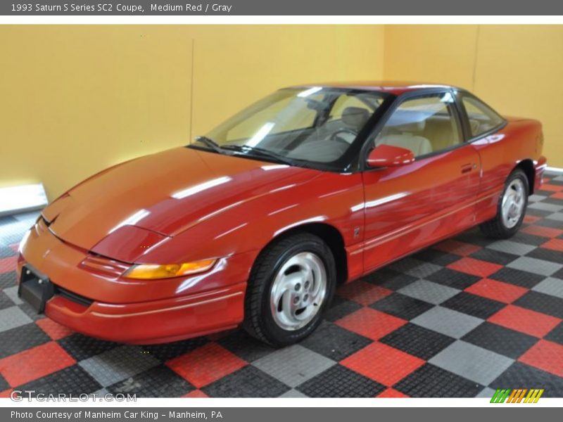 Medium Red / Gray 1993 Saturn S Series SC2 Coupe