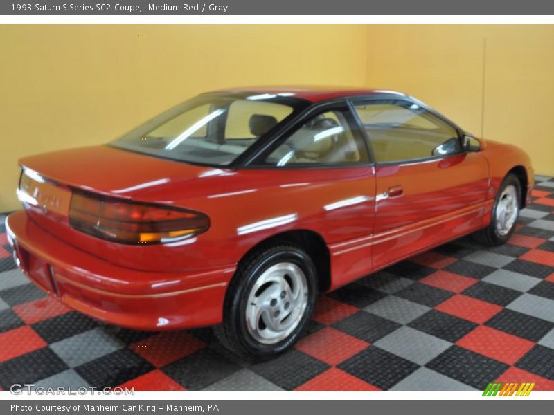 Medium Red / Gray 1993 Saturn S Series SC2 Coupe