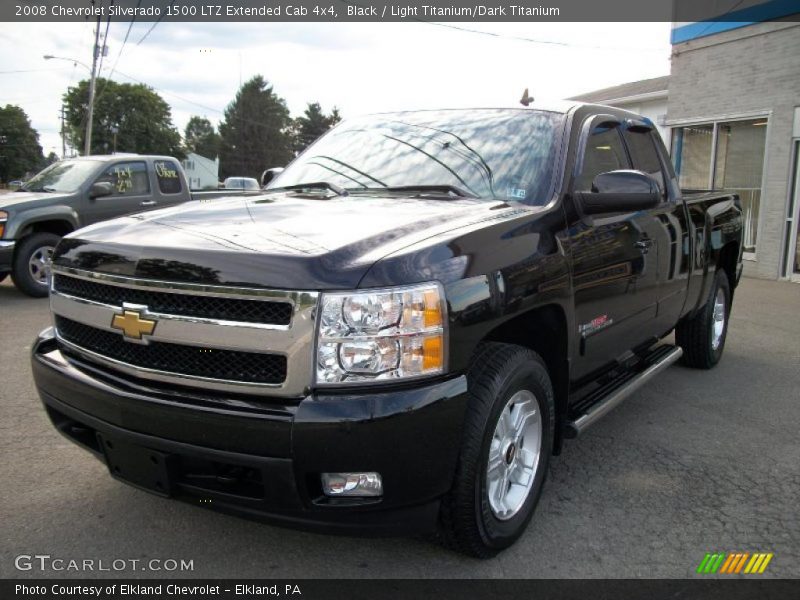 Black / Light Titanium/Dark Titanium 2008 Chevrolet Silverado 1500 LTZ Extended Cab 4x4