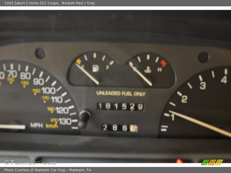 Medium Red / Gray 1993 Saturn S Series SC2 Coupe
