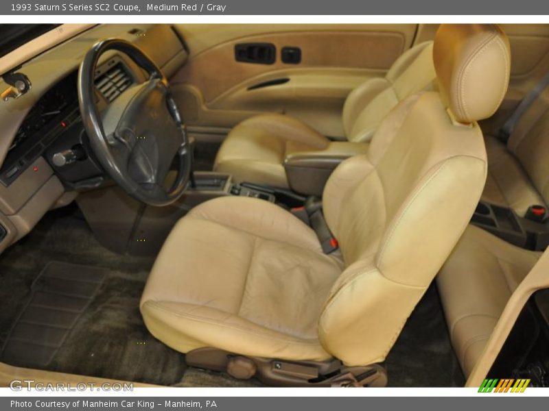 Medium Red / Gray 1993 Saturn S Series SC2 Coupe