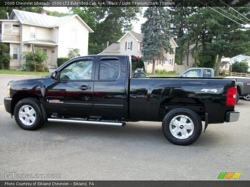 Black / Light Titanium/Dark Titanium 2008 Chevrolet Silverado 1500 LTZ Extended Cab 4x4