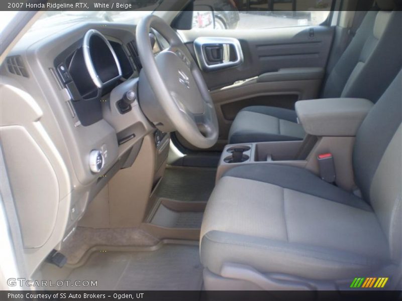 White / Beige 2007 Honda Ridgeline RTX