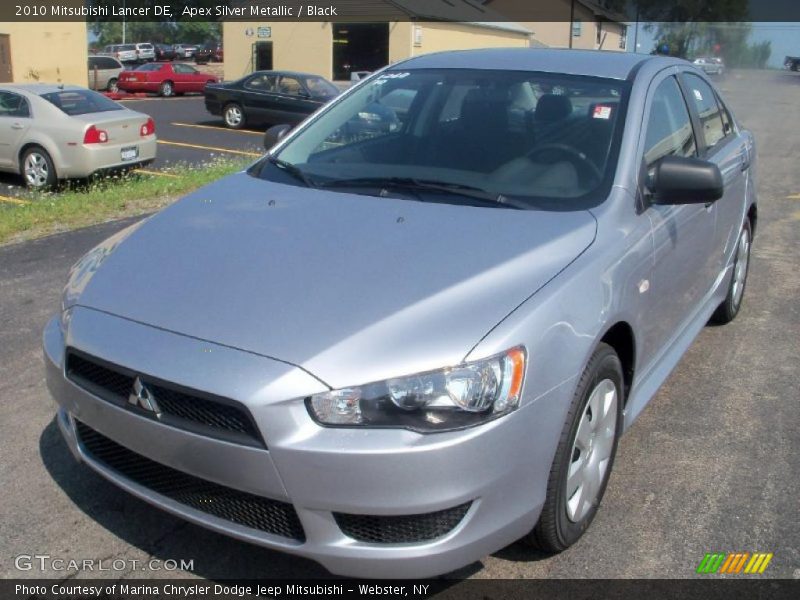 Apex Silver Metallic / Black 2010 Mitsubishi Lancer DE