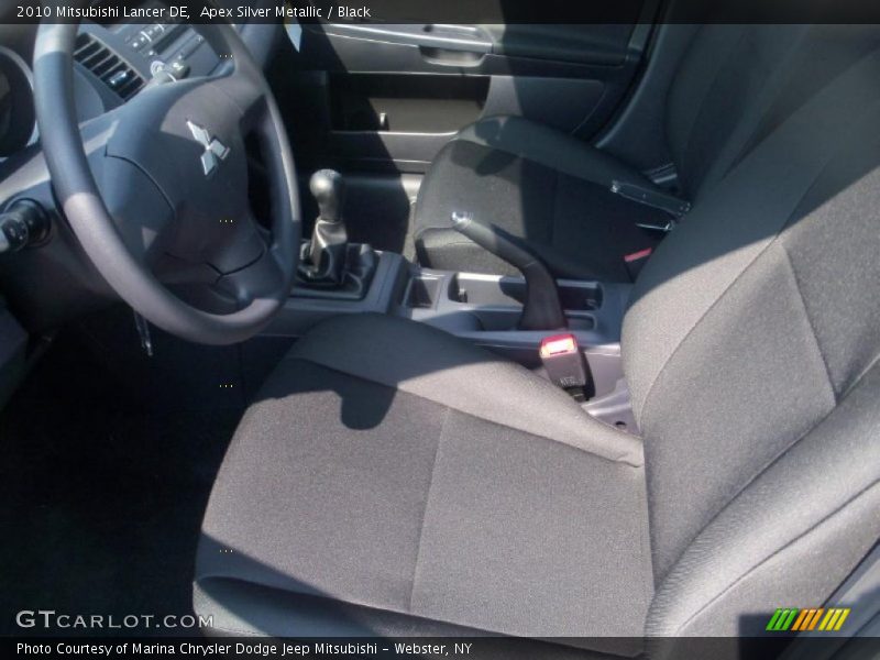 Apex Silver Metallic / Black 2010 Mitsubishi Lancer DE