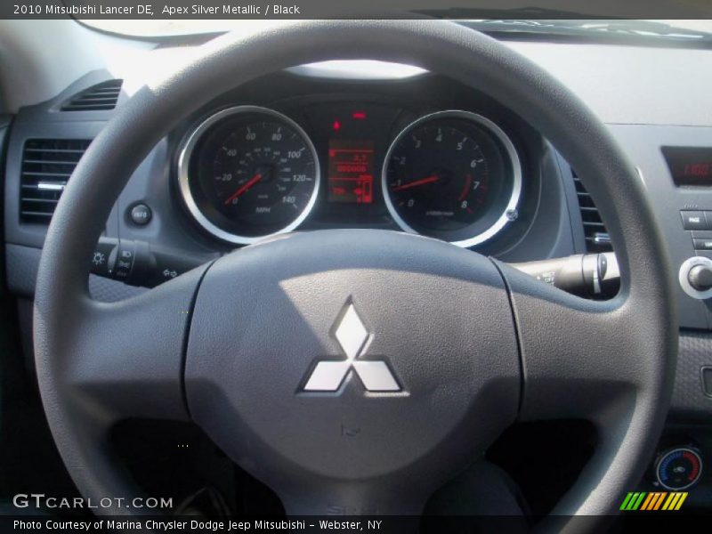 Apex Silver Metallic / Black 2010 Mitsubishi Lancer DE