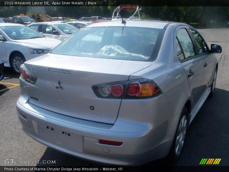 Apex Silver Metallic / Black 2010 Mitsubishi Lancer DE
