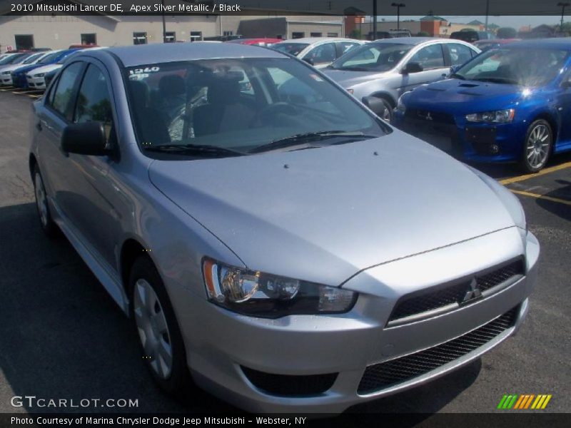 Apex Silver Metallic / Black 2010 Mitsubishi Lancer DE