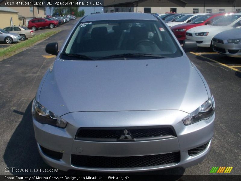 Apex Silver Metallic / Black 2010 Mitsubishi Lancer DE