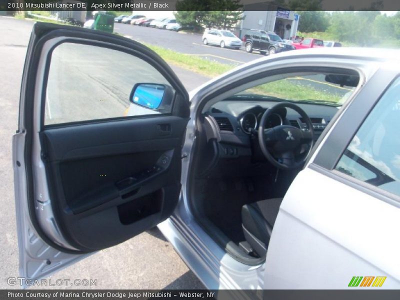 Apex Silver Metallic / Black 2010 Mitsubishi Lancer DE