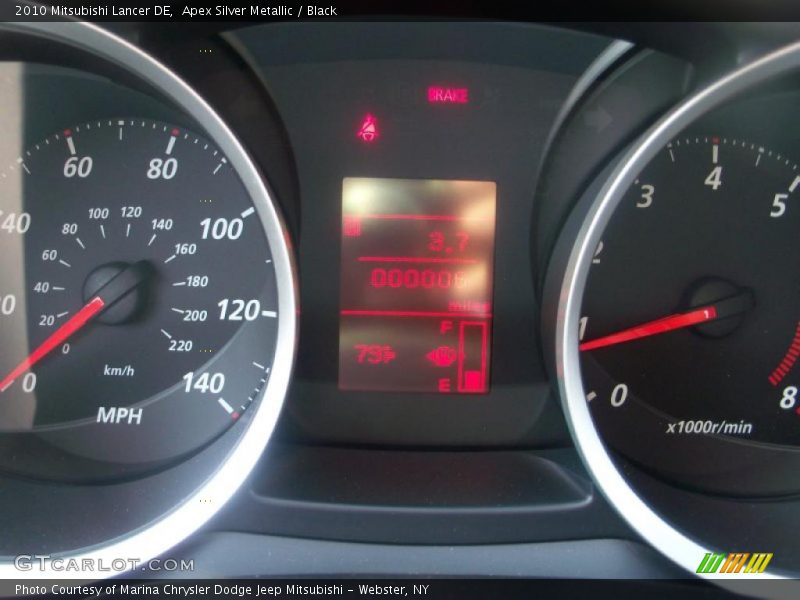 Apex Silver Metallic / Black 2010 Mitsubishi Lancer DE