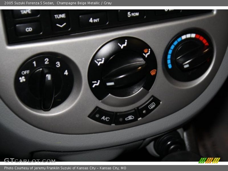 Champagne Beige Metallic / Gray 2005 Suzuki Forenza S Sedan