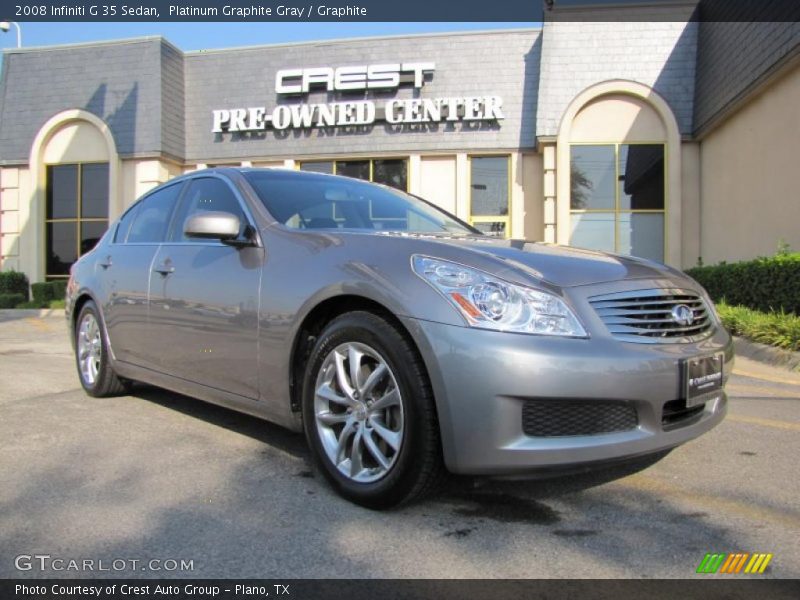 Platinum Graphite Gray / Graphite 2008 Infiniti G 35 Sedan