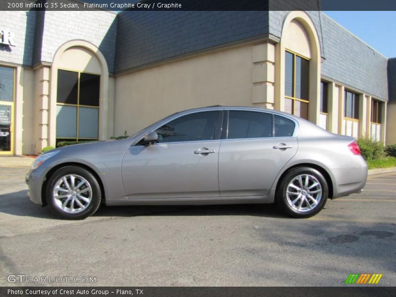 Platinum Graphite Gray / Graphite 2008 Infiniti G 35 Sedan