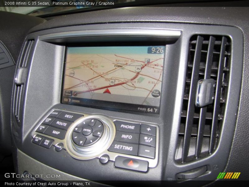 Platinum Graphite Gray / Graphite 2008 Infiniti G 35 Sedan