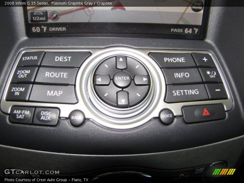 Platinum Graphite Gray / Graphite 2008 Infiniti G 35 Sedan