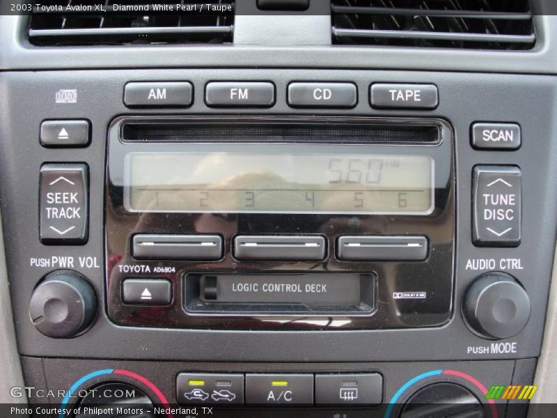 Diamond White Pearl / Taupe 2003 Toyota Avalon XL