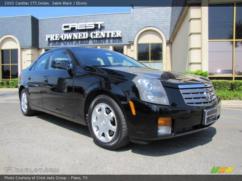 Sable Black / Ebony 2003 Cadillac CTS Sedan