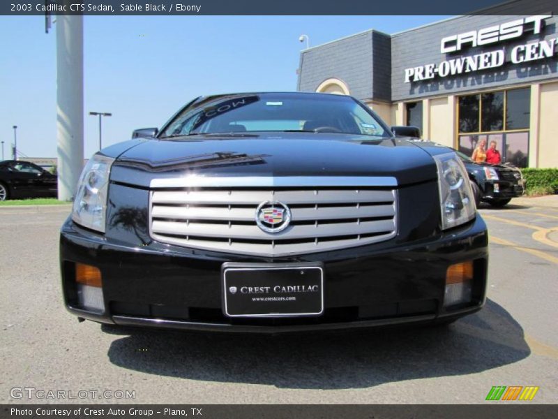 Sable Black / Ebony 2003 Cadillac CTS Sedan