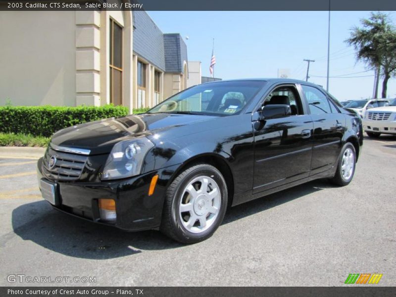 Sable Black / Ebony 2003 Cadillac CTS Sedan