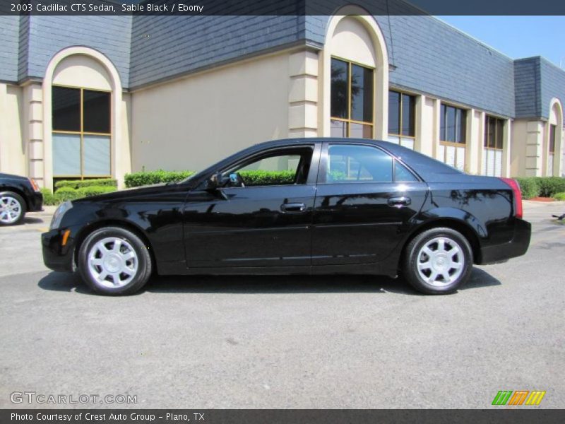 Sable Black / Ebony 2003 Cadillac CTS Sedan