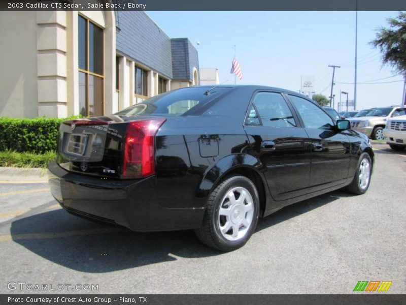 Sable Black / Ebony 2003 Cadillac CTS Sedan