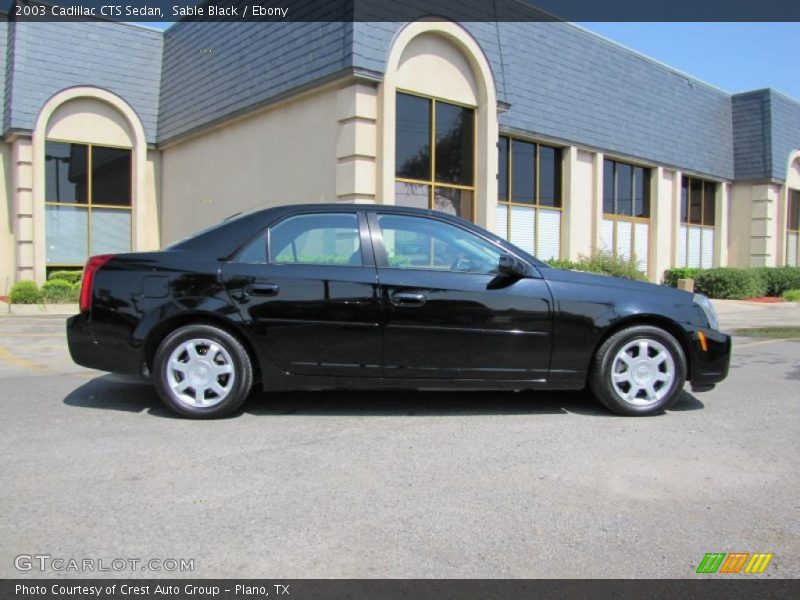 Sable Black / Ebony 2003 Cadillac CTS Sedan