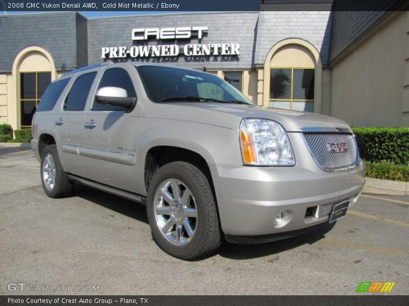 Gold Mist Metallic / Ebony 2008 GMC Yukon Denali AWD