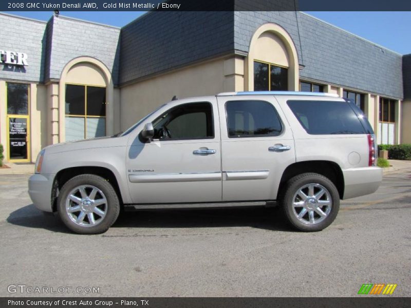 Gold Mist Metallic / Ebony 2008 GMC Yukon Denali AWD